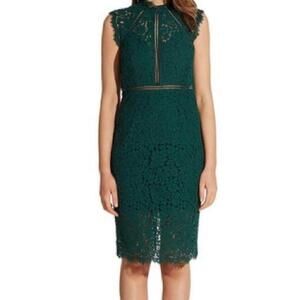 Bardot Women's Green Lace Dress Size 4